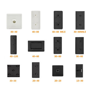 20 30 40 50 60 Tiêu Chuẩn Châu Âu T Khe Cắm Nhôm Đùn Hồ Sơ Màu Xám Đen End Bìa Nhựa Cắm Bìa Cao Su End Cap - Product Image 5