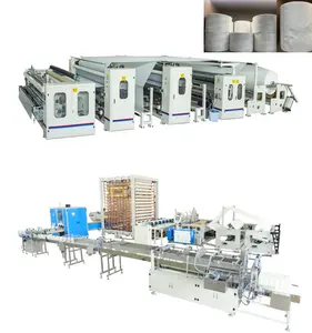 Automatic 1092 toilet paper kitchen towel roll rewinder sealing packing machine for big kitchen paper