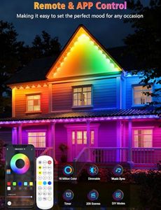 Décorations de Noël en aluminium Rgbw, éclairage LED extérieur, 30 mm, 12 V, IP68, lumières de fête permanentes - Product Image 5