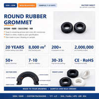 Bouchon isolant rond en caoutchouc élastique ODM OEM, coussin de protection, passe-câble en caoutchouc
