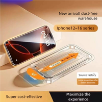Chambre anti-poussière pour application rapide de protection d'écran de téléphone, élimination automatique de la poussière, sans bulles, compatible avec plusieurs modèles d'iPhone