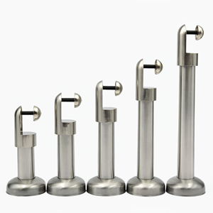 Supports de base pour cloisons de toilettes en acier inoxydable 80-200 mm – Quincaillerie de salle de bain - Product Image 1