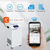Purificateur d'air commercial EVIPO pour hôpitaux, UV, IFD, HEPA, économie d'énergie, filtre lavable, OEM, ODM, installation sur pied