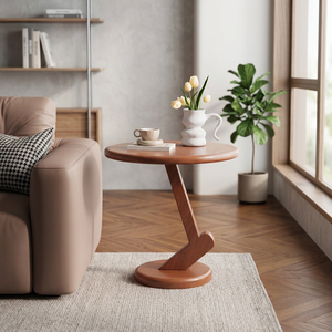 Modern Round Wood <b>Coffee</b> <b>Table</b> <b>Midcentury</b> Design Living Room Furniture Decorative Side <b>Table</b> - Product Image 4