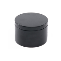Offre Spéciale RTS rond vide baume à lèvres bougies boîtes sans couture blanc noir bougie pots conteneurs en métal bougies boîtes avec couvercle 8oz