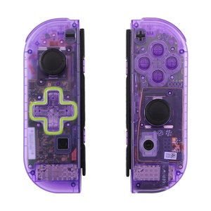 เคสใสสีม่วงแบบกำหนดเองจาก EXtremeRate สำหรับเปลี่ยนเคส Nintendo Switch และ Switch Oled Joycon รุ่น Dpad - Product Image 2