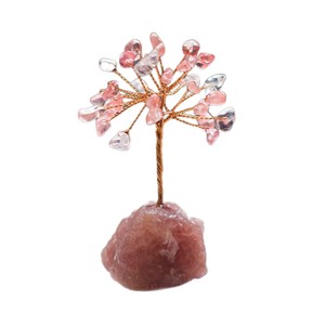 <b>Crystal</b> Tree With <b>Raw</b> Stone Base Purple Amethyst Home Office Decoration - Product Image 4