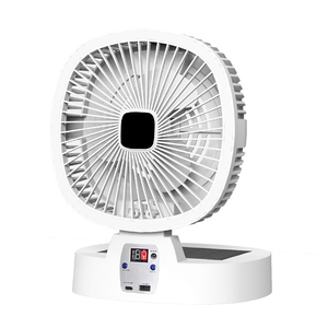Ventilador de energía solar para uso en exteriores, circulación de aire, camping, portátil, alta resistencia al viento, uso doméstico, plegable y recargable - Product Image 2