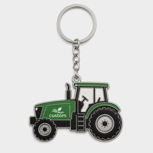 Porte-clés personnalisé en alliage de zinc pour tracteurs et machines agricoles avec impression UV, idéal pour l'agriculture et les souvenirs ruraux - Product Image 3