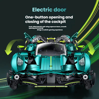 Guly 10658 1:8 ABS Utopia Super Car, Bloques de Construcción de Modelos, 3328 Piezas, en Caja, Juguetes Educativos Electrónicos DIY para Niños, Regalo de Navidad