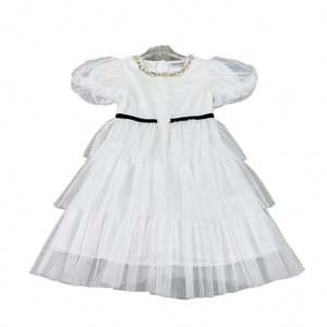 Nuevo Conjunto de Vestido y Falda de Gasa con Estampado de Dibujos Animados de Lujo para Niñas, Estilo Casual con Cuello Redondo - Product Image 5