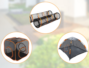 Tenda <span class=keywords><strong>per</strong></span> <span class=keywords><strong>Cani</strong></span> <span class=keywords><strong>e</strong></span> <span class=keywords><strong>Gatti</strong></span> 4-in-1 in Filo d'Acciaio, Tunnel Pieghevole Pop-up con Chiusura a Cerniera, 188x160x101CM, a Forma di Albero, <span class=keywords><strong>Recinto</strong></span> <span class=keywords><strong>per</strong></span> Esterni - Product Image 5