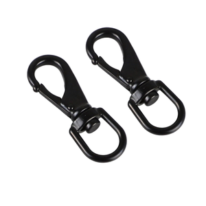 Marine Flag Pole Hardware Kit Model #2 Black Stainless Steel Swivel Eye Clips & Snap <b>Hooks</b> for Automotive Industry - Product Image 1
