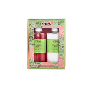 Ensemble cadeau de bain et de spa pour femmes, gel douche et lotion pour le corps au design de rose aromatique Spring Garden, 170 ml - Product Image 2