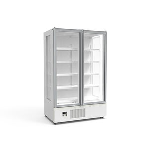 Congélateur à crème glacée commercial vertical à trois portes en acier inoxydable avec logo personnalisé, refroidissement par air, dégivrage automatique, affichage numérique, pour <span class=keywords><strong>bar</strong></span> - Product Image 4