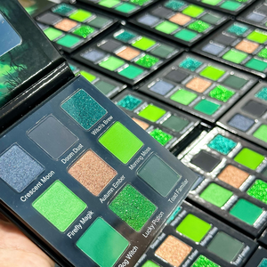 <span class=keywords><strong>Palette</strong></span> di ombretti natalizi personalizzate a 9 colori Color verde viola nero - Product Image 2