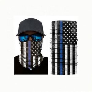 En gros, cache-cou tubulaire imprimé Thin Blue Line, protection solaire UV, pour usage extérieur - Product Image 1