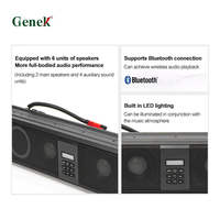 Barre de son marine étanche de qualité industrielle pour UTV/ATV avec éclairage d'ambiance RGB et contrôle Bluetooth, haut-parleur Bluetooth pour voiturette de golf