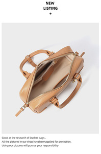 Sac bowling pour femme en cuir véritable, design <span class=keywords><strong>de</strong></span> niche, vintage, avec fermeture éclair et boucle <span class=keywords><strong>de</strong></span> verrouillage, bandoulière unique, Nouveauté 2026 - Product Image 6