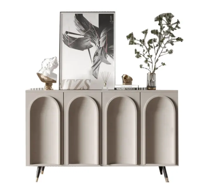 Modern Nordic light luxury console cabinet extremely simple style living room furniture console table storage cabinet