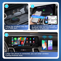 Adaptador Universal Carplay Android OEM ODM SM6350 8G 128G Auto Ai Box Car Play Adaptador Carplay Inalámbrico y Alámbrico para YouTube IPTV