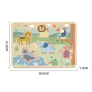 TOOKY Jouet En Bois Son Animal Carton Cadre Puzzle Puzzle Jouet Éducatif En Bois - Product Image 3
