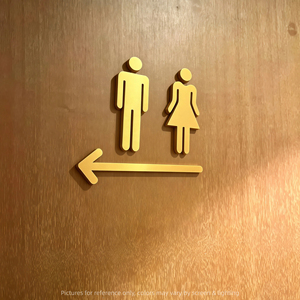 <span class=keywords><strong>Logo</strong></span> 3D en PVC peint de 15 mm pour toilettes, flèche directionnelle <span class=keywords><strong>WC</strong></span> <span class=keywords><strong>homme</strong></span> et <span class=keywords><strong>femme</strong></span>, personnalisation du <span class=keywords><strong>logo</strong></span> - Product Image 2