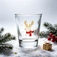 Ensemble de verres à shot de Noël avec verseur à liqueur et brosse de nettoyage – Cadeau idéal pour les fêtes