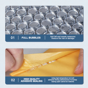 Sobres de Burbuja Kraft Ecológicos e Impermeables, Bolsas de Embalaje Acolchadas Amarillas con Autosellado para Envíos - Product Image 3