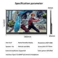 Écran d'extension pour ordinateur portable 14 "Écran secondaire de jeu Moniteur portable