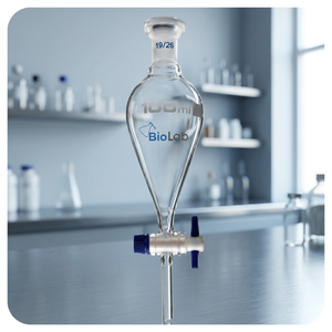 Entonnoirs de séparation en verre borosilicaté en forme de Squibb avec bouchon en PE, entonnoir conique de laboratoire pour usage en laboratoire - Product Image 4