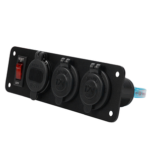 EL doppio pannello caricabatteria USB con presa accendisigari interruttori a bilanciere ON/OFF per moto - Product Image 4