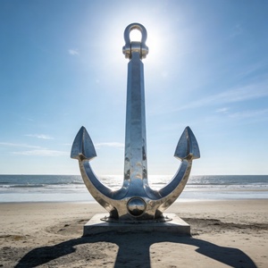 Escultura de Ancla de Acero Inoxidable de Gran Tamaño, Diseño de Lujo Personalizado, Decoración Moderna para Parques Marinos al Aire Libre, en Venta - Product Image 6