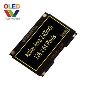 2.42'' 2.42 inci 128x64 piksel modul rakitan oled warna kuning TW28641240E01 SSD1309 IIC/I2C SPI papan PAB kecil - Product Image 2