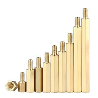 M2 M2.5 M3 M4 M5 Entretoise hexagonale en laiton hexagonale Pilier en cuivre Carte mère Colonne Rack PCB Board Stud Nut Bolt Screw