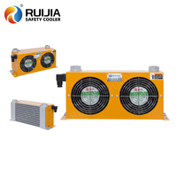 Intercambiador de Calor Industrial, Ventilador de Refrigeración por Aire de 12V/24V AH0608TL, Enfriador de Aceite Hidráulico para Motor con Ventiladores Dobles