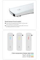 Robinet numérique infrarouge à écran tactile pour chauffe-eau électrique instantané, à monter sur comptoir, avec capteur, en cuivre à faible teneur en plomb + PPA, poignée unique