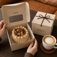 Boîte à gâteau biodégradable personnalisée, qualité alimentaire, carton ivoire de luxe, emballage de gâteau personnalisé, expérience hors boîte