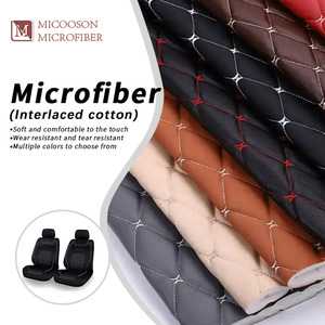 Revêtement de siège de voiture en cuir matelassé avec mousse, <span class=keywords><strong>tissu</strong></span> PVC brodé pour l'intérieur de la voiture, <span class=keywords><strong>imprimé</strong></span> non tissé - Product Image 1