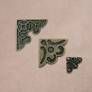 Hongzun Corner Bracket Antique Bronze Copper Drawer <b>Hardware</b> Decorative Support - Product Image 3