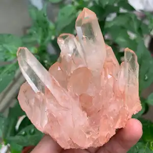 Mooie 100% Natuurlijke Roze Kwarts Edelsteen Crystal Healing Cluster Voor Home Decor