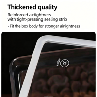 Distributeur en acrylique transparent de qualité alimentaire, écologique, sans BPA, bac en plastique empilable de 15 L pour aliments en vrac, chocolat et noix