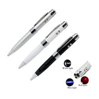 Pulpen Logam Laser 3-in-1 dengan Logo Kustom 2.0 3.0 128MB-128GB USB Flash Drive USB Memory Stick Pen Drive Hadiah Promosi