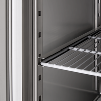 Réfrigérateur/Congélateur HUALING à refroidissement par air, style européen, sous-comptoir, en acier inoxydable, porte personnalisable, capacité 428L, automatique