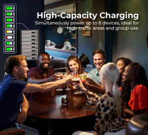 Y2 Power TIA – Armoire de recharge mobile à <span class=keywords><strong>8</strong></span> baies avec serrure de porte à code numérique – Charge simultanée jusqu'à <span class=keywords><strong>8</strong></span> appareils - Product Image 2