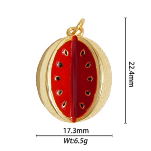 Fruit-Themed Alloy Pendant Earrings For Women Zinc Alloy Bezel Setting Dangle Earrings With Strawberries Pineapples Apples - Product Image 3
