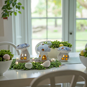 <span class=keywords><strong>Casa</strong></span> in ceramica con LED o portacandele per decorazione da tavolo Tealight per oggetti decorativi primavera e pasqua - Product Image 2