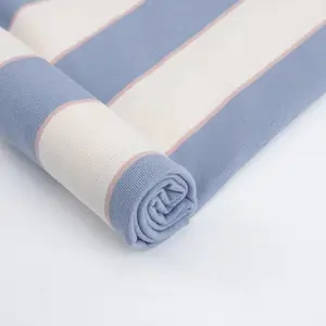 Kaus Jersey kain serat mikro campuran bambu poliester spandeks pabrikan Tiongkok cetak