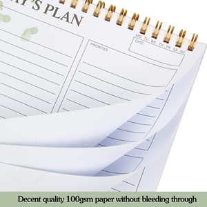 To Do List <b>Notepad</b> <b>A5</b> Leather Hardcover Thermal Binding Custom Logo 80 Sheets Gift Organizer Planner - Product Image 4
