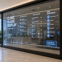 Pantalla LED Transparente de Gran Formato para Clínicas, División de Vidrio, Pantalla de Vidrio Completa para Ventanas